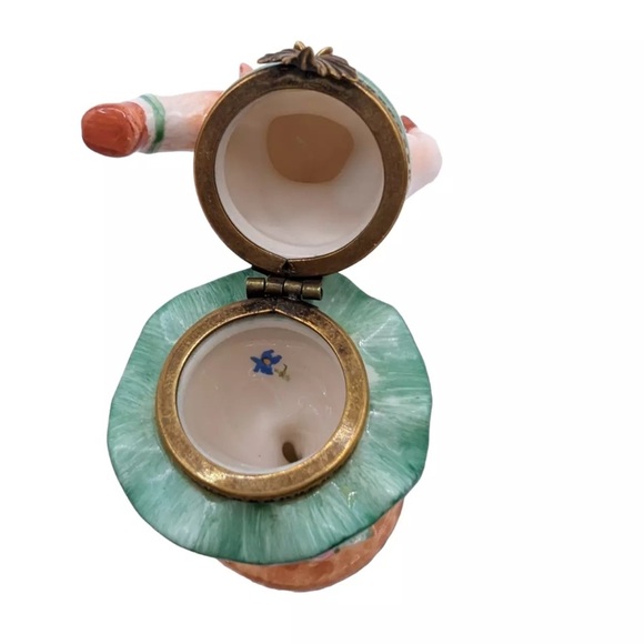 Trinket Box Dancing Pig Ballerina Hinged vintage Studio USA Porcelain. Perfect - Picture 2 of 9